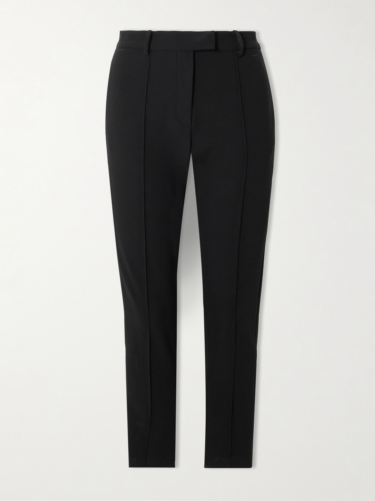 Magda Butrym Pleated Stretch-twill Slim-leg Pants In Black