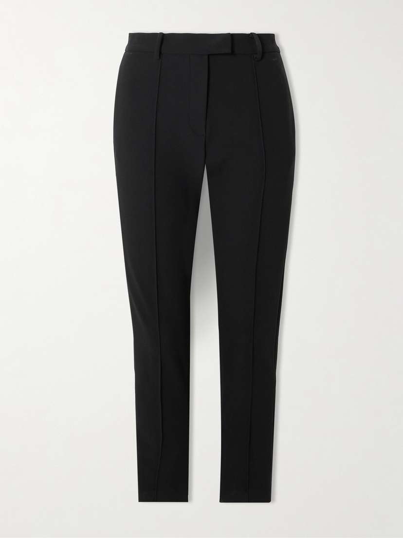 Magda Butrym Pleated Stretch-twill Slim-leg Pants