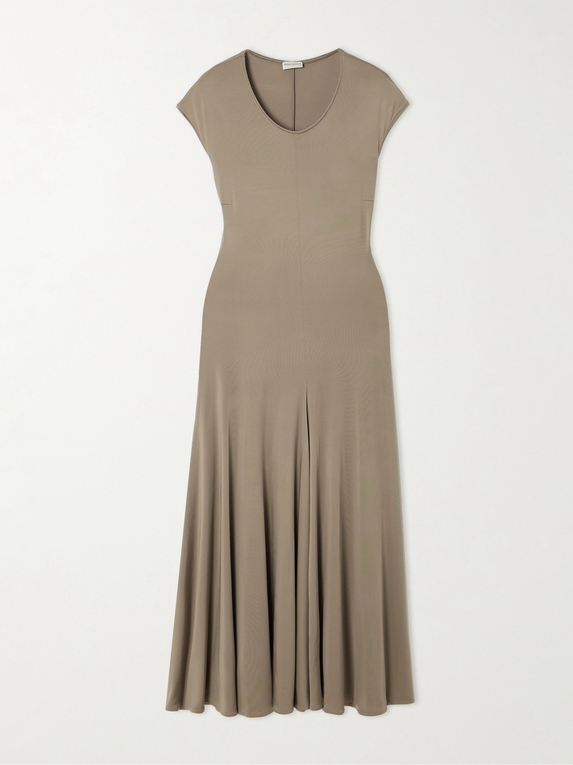 Magda Butrym Pleated stretch-jersey midi dress