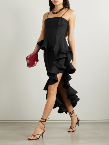 Zimmermann + NET SUSTAIN Harmony Tango ruffled linen maxi dress