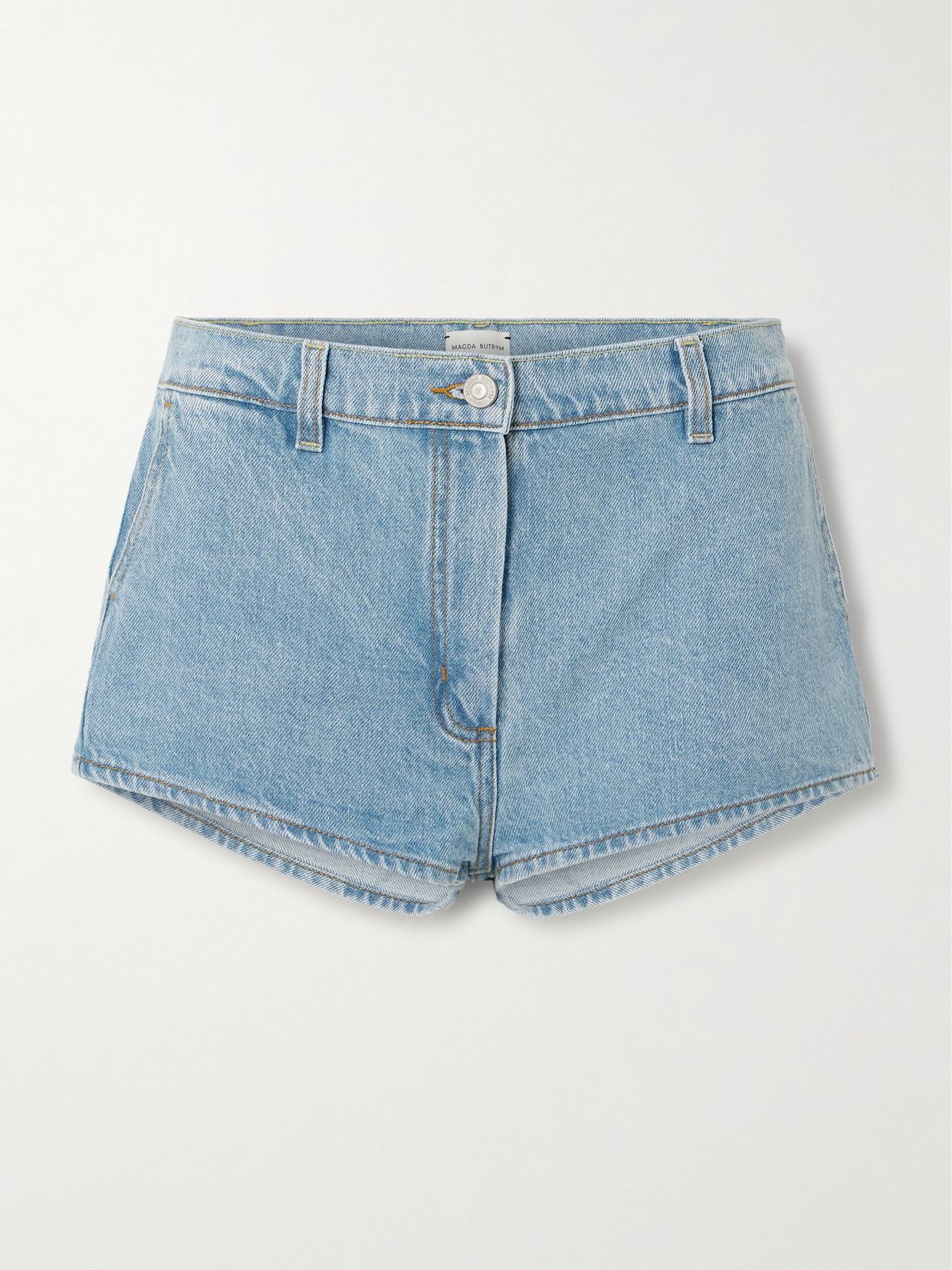 Shop Magda Butrym Denim Shorts In Blue