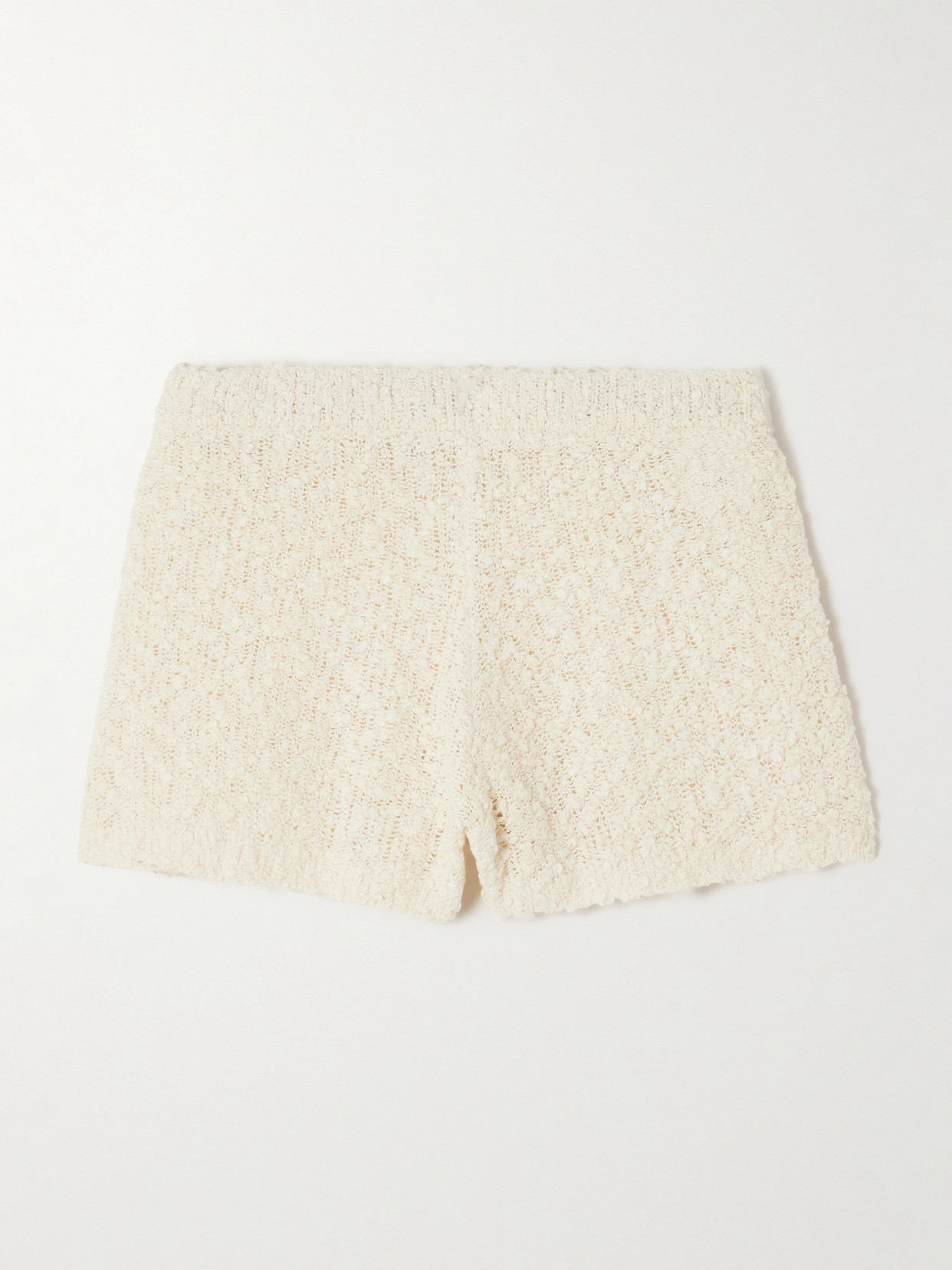 Shop Magda Butrym Cotton-blend Bouclé Shorts In Neutrals