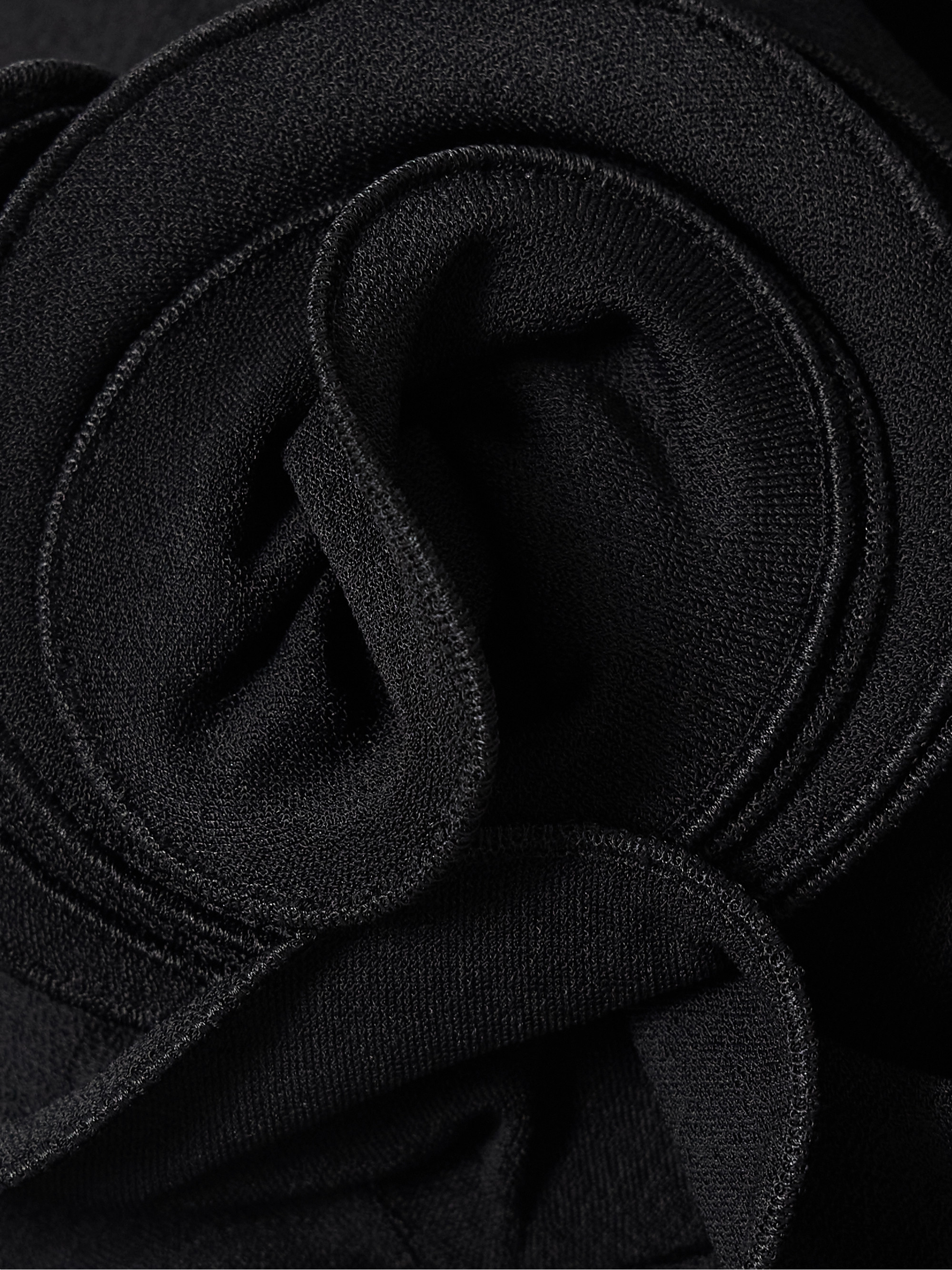 Magda Butrym Appliquéd layered draped stretch-jersey mini dress
