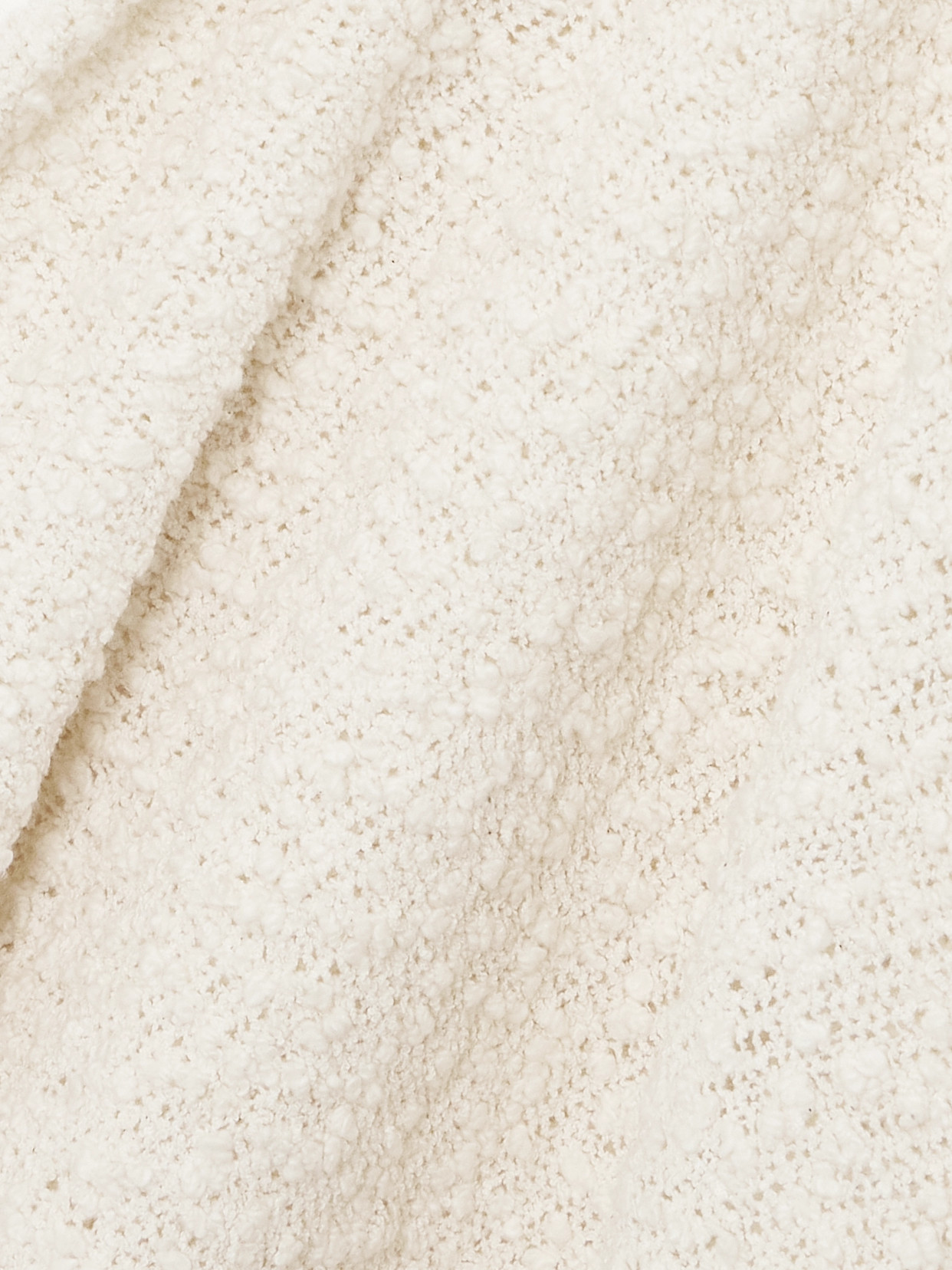 Magda Butrym Draped Cotton-blend Bouclé Halterneck Midi Dress In Neutrals