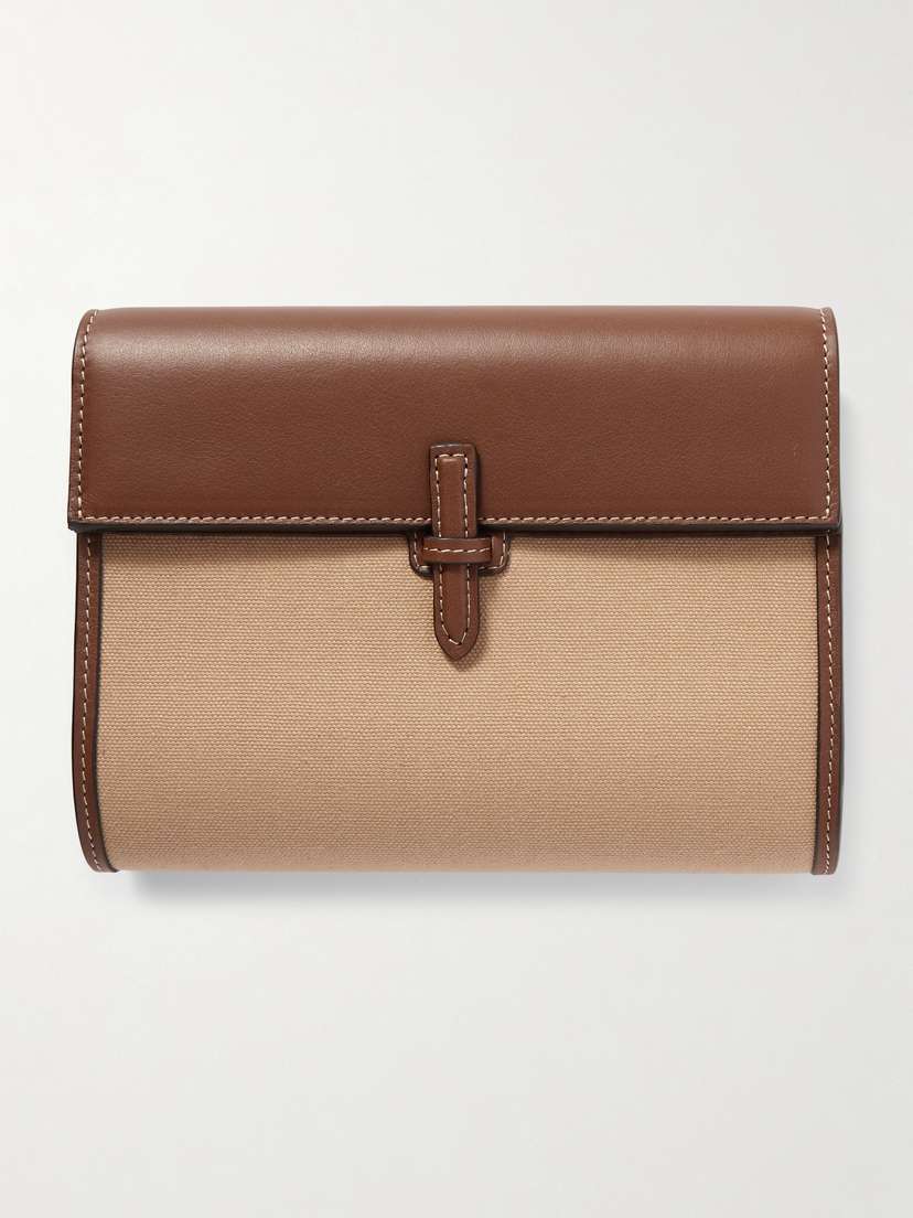Hunting Season Leather And Canvas Clutch