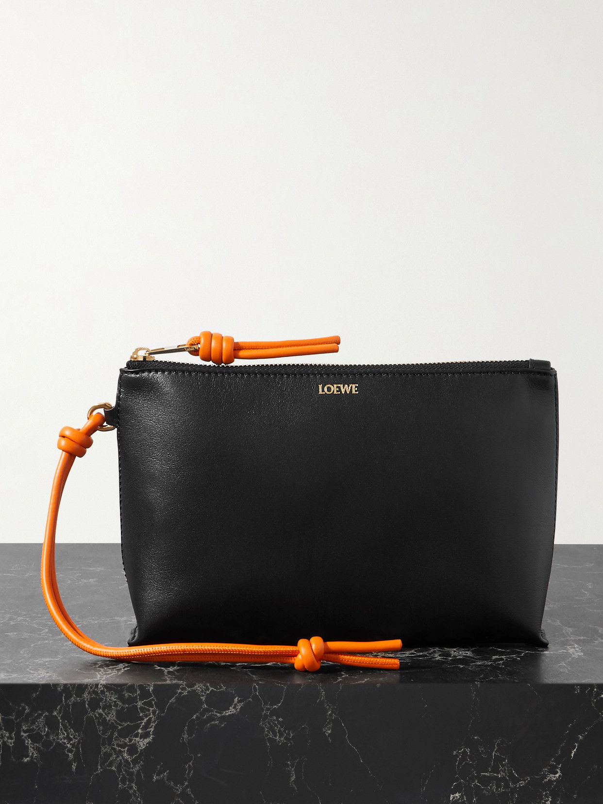 Loewe - T-knot Leather Pouch - Black