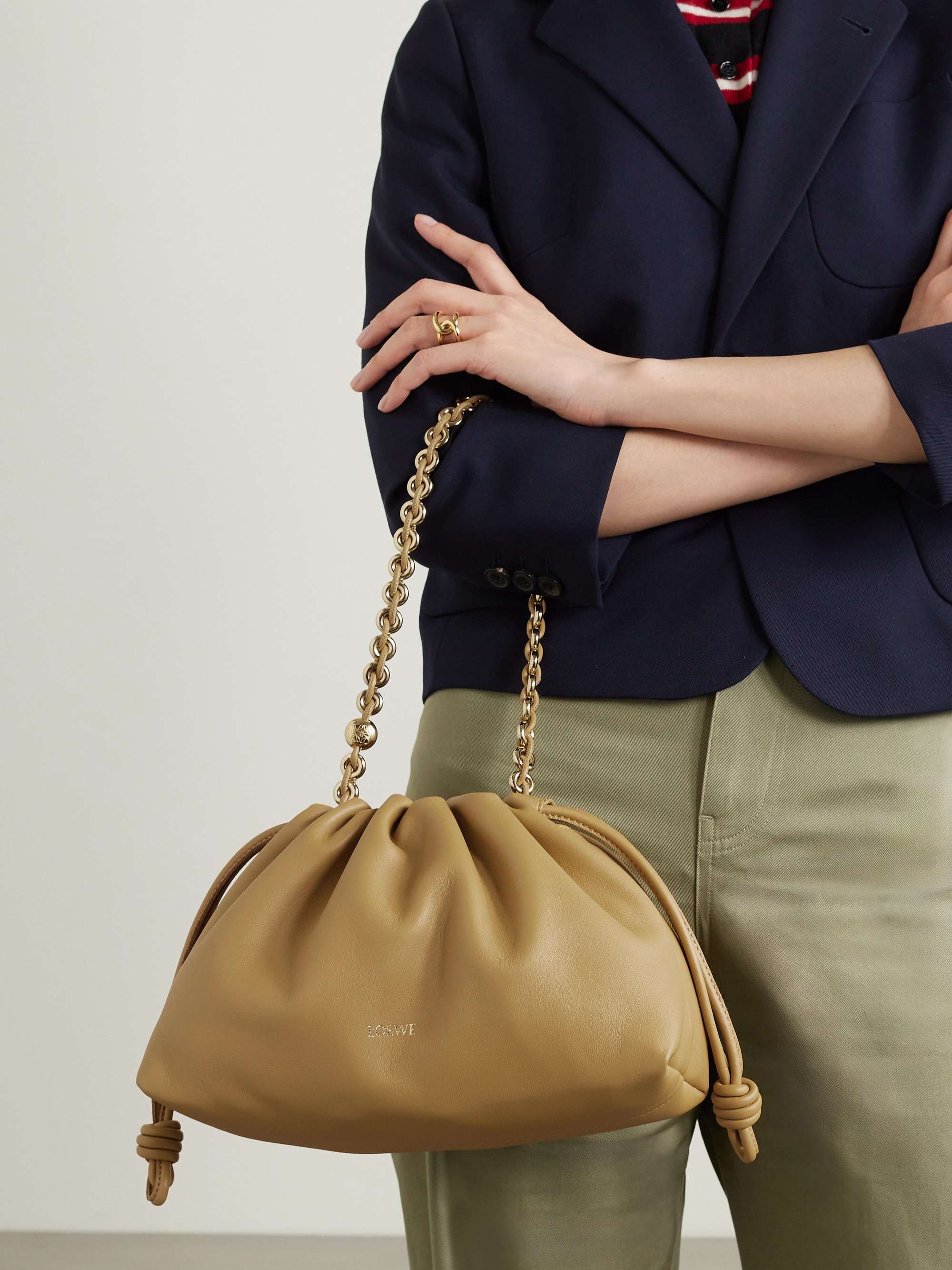 Loewe flamenco leather clutch best sale