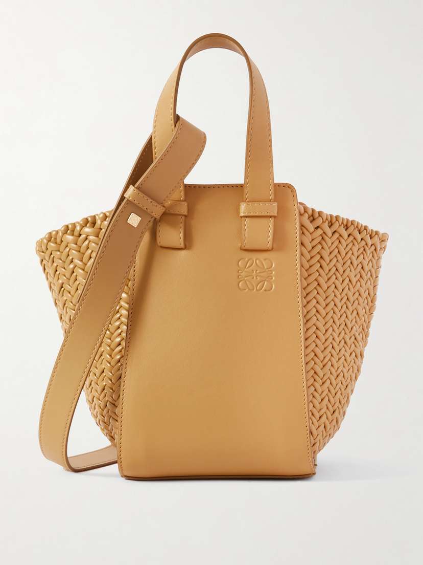 Loewe Hammock Woven Leather Tote Bag