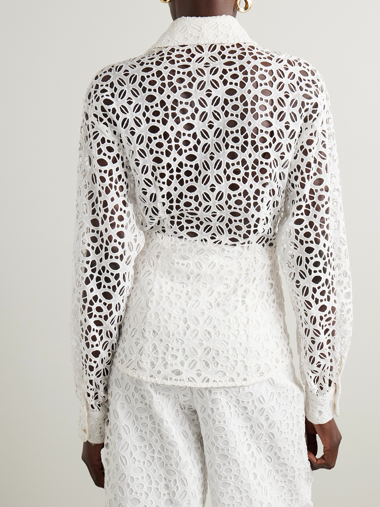 Broderie Anglaise Cotton Shirt