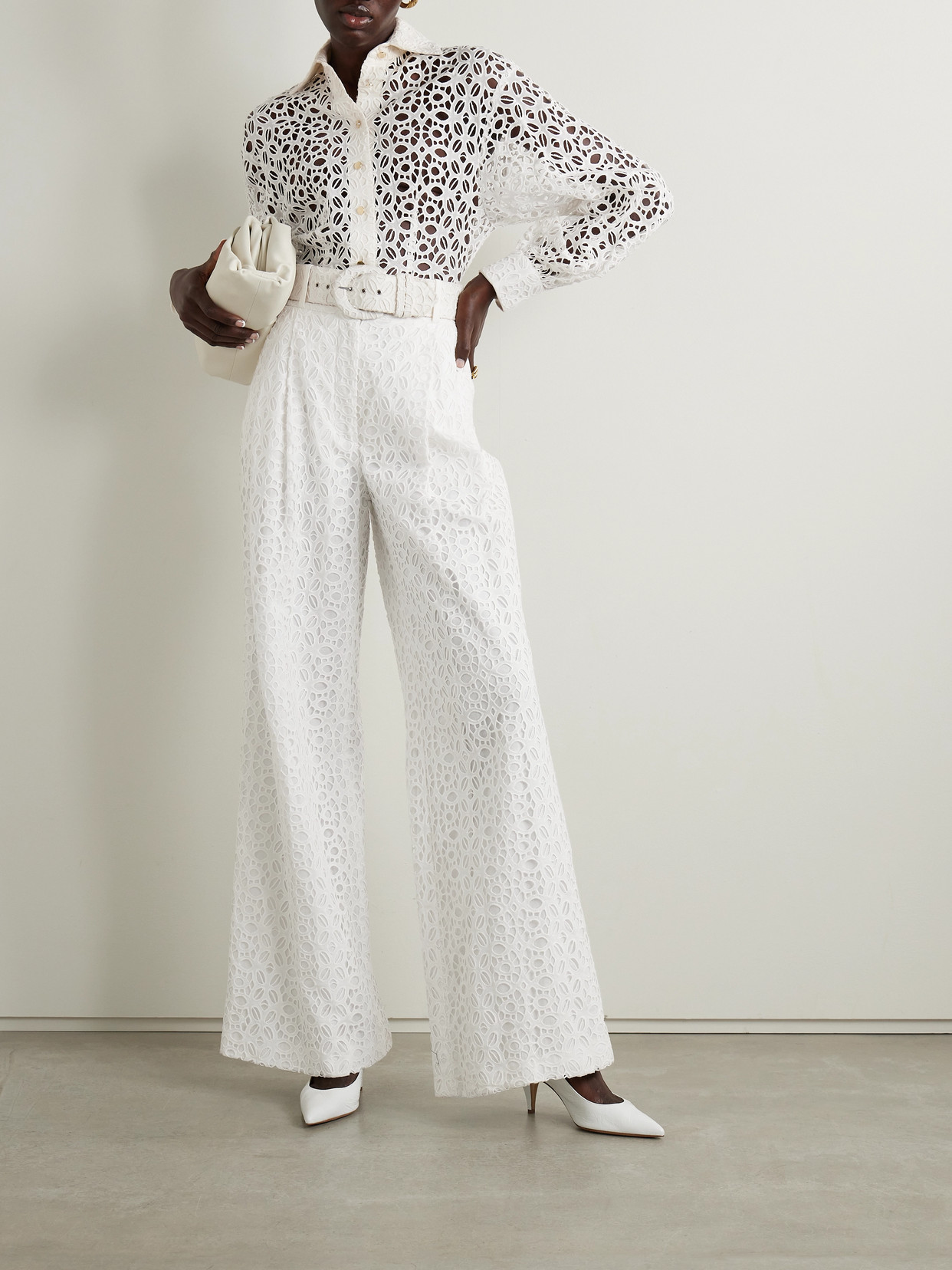 Broderie Anglaise Cotton Shirt