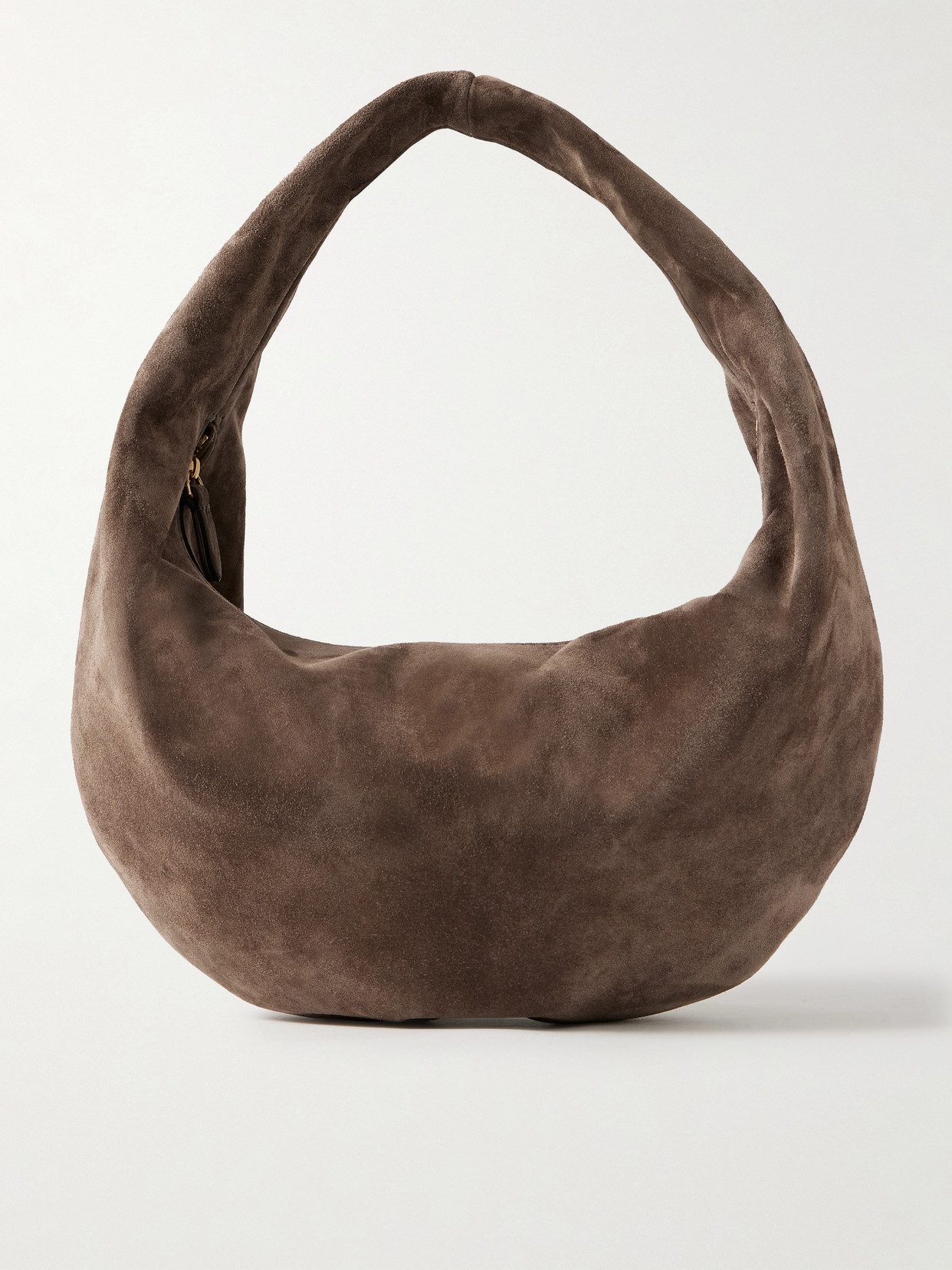 Khaite Olivia Medium Suede Tote In Brown