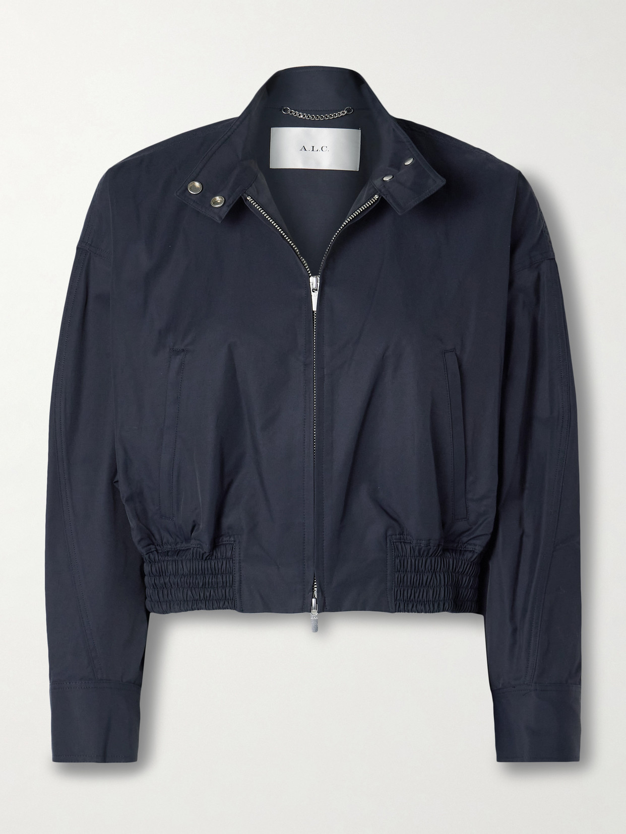 A.l.c Elliot Cropped Bomber Jacket In Navy