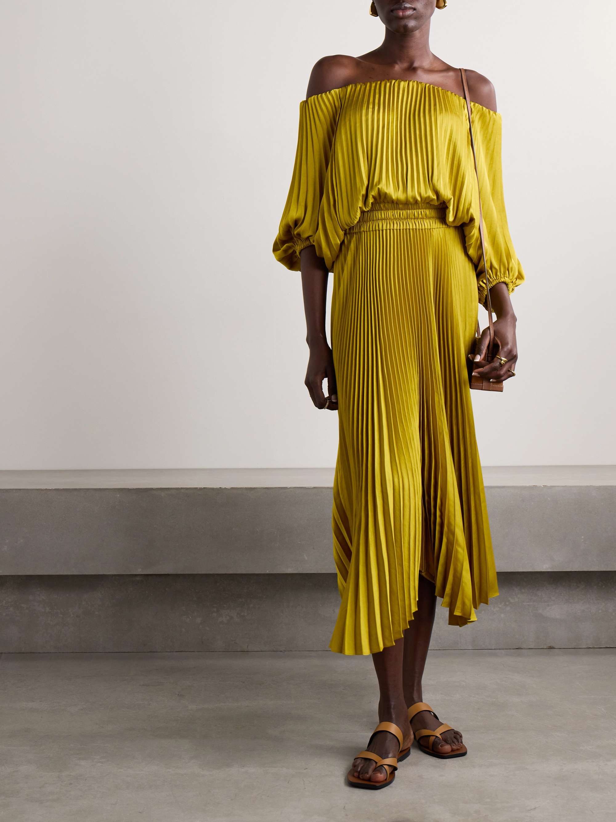 Alc sienna pleated dress top