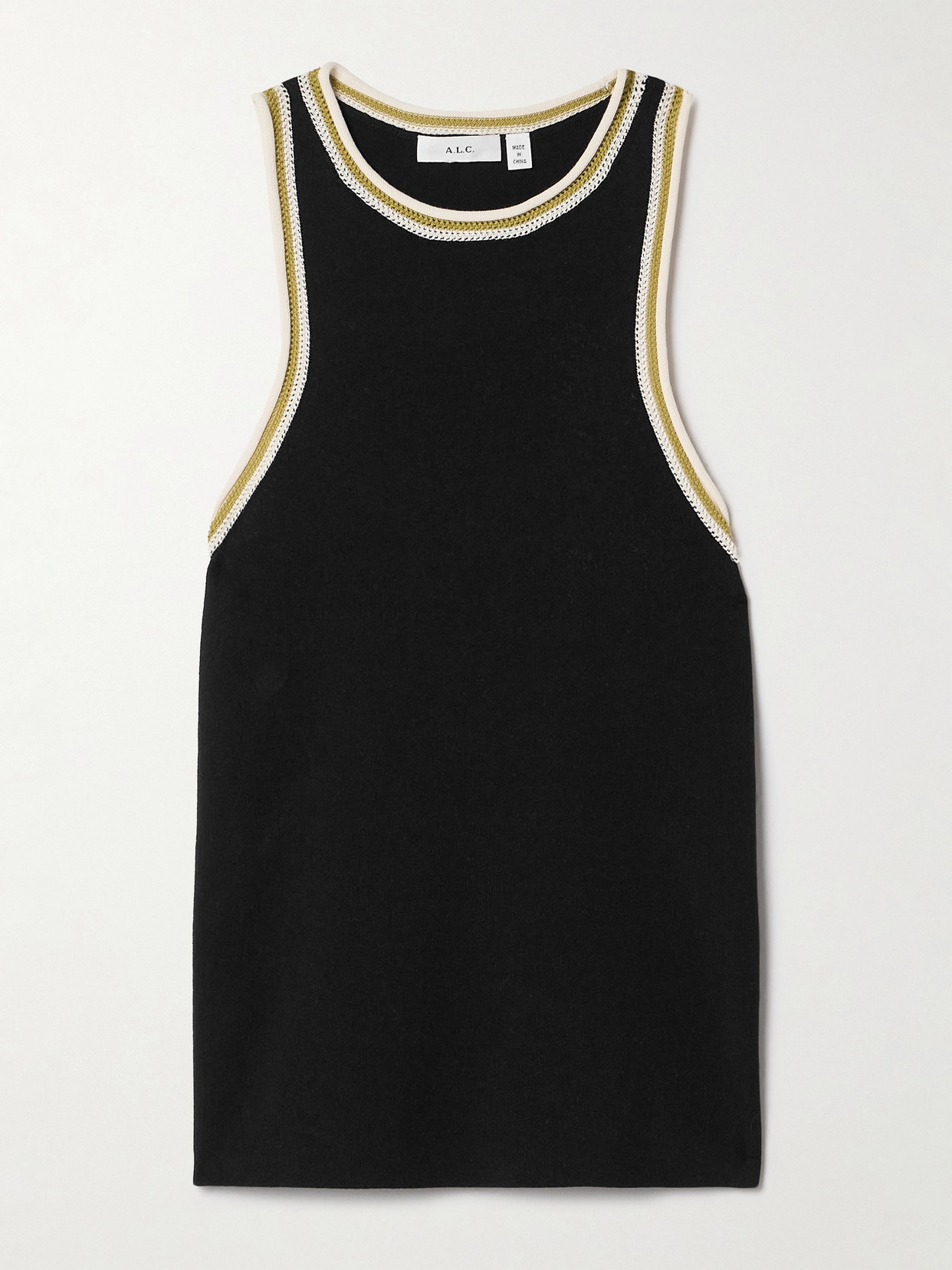 A.l.c Nelly Racerback Tank Top In Black