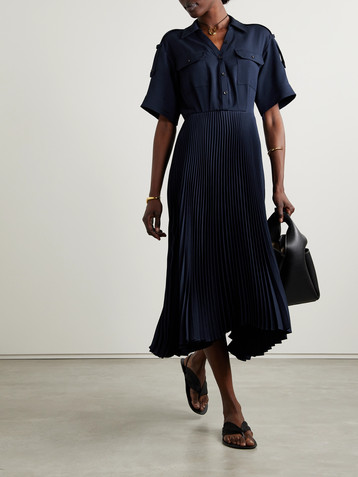 A.L.C. Liam pleated jersey midi dress