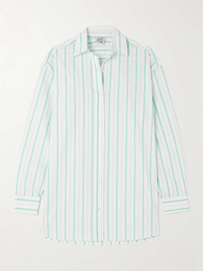 Baserange Ole Striped Cotton-poplin Pajama Shirt