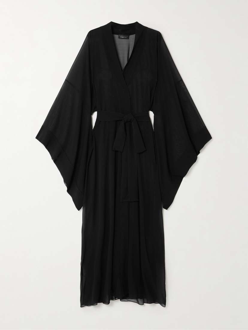Rosamosario Vogue Silk-chiffon Robe