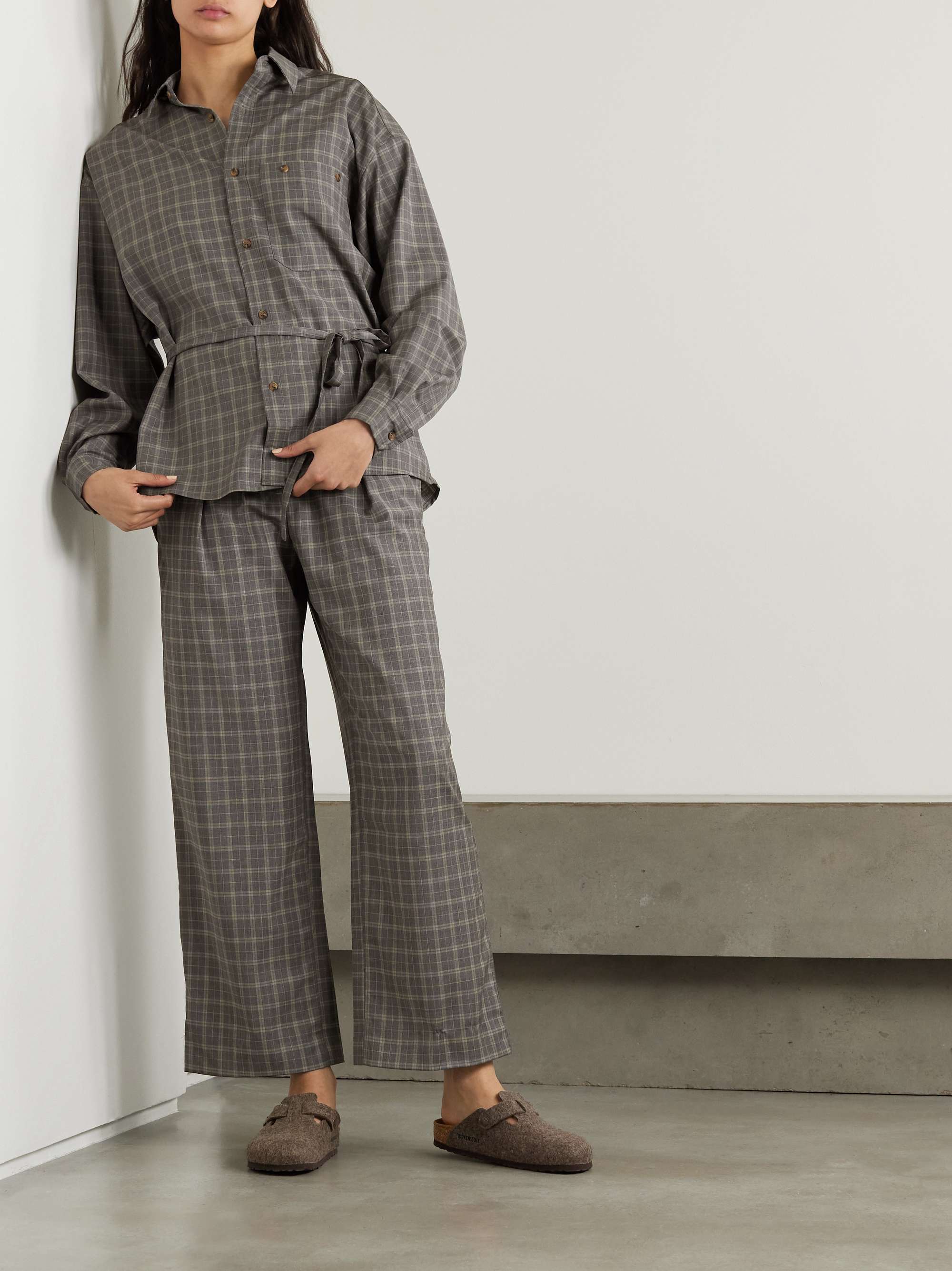 DEIJI STUDIOS Oversized checked wool shirt | NET-A-PORTER 