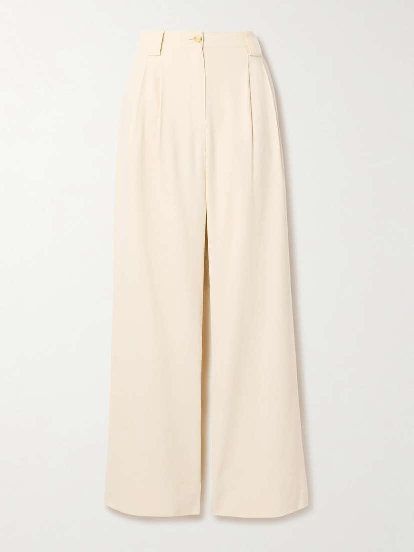 A.L.C. Tommy Ii Pleated Linen-blend Twill Wide-leg Pants