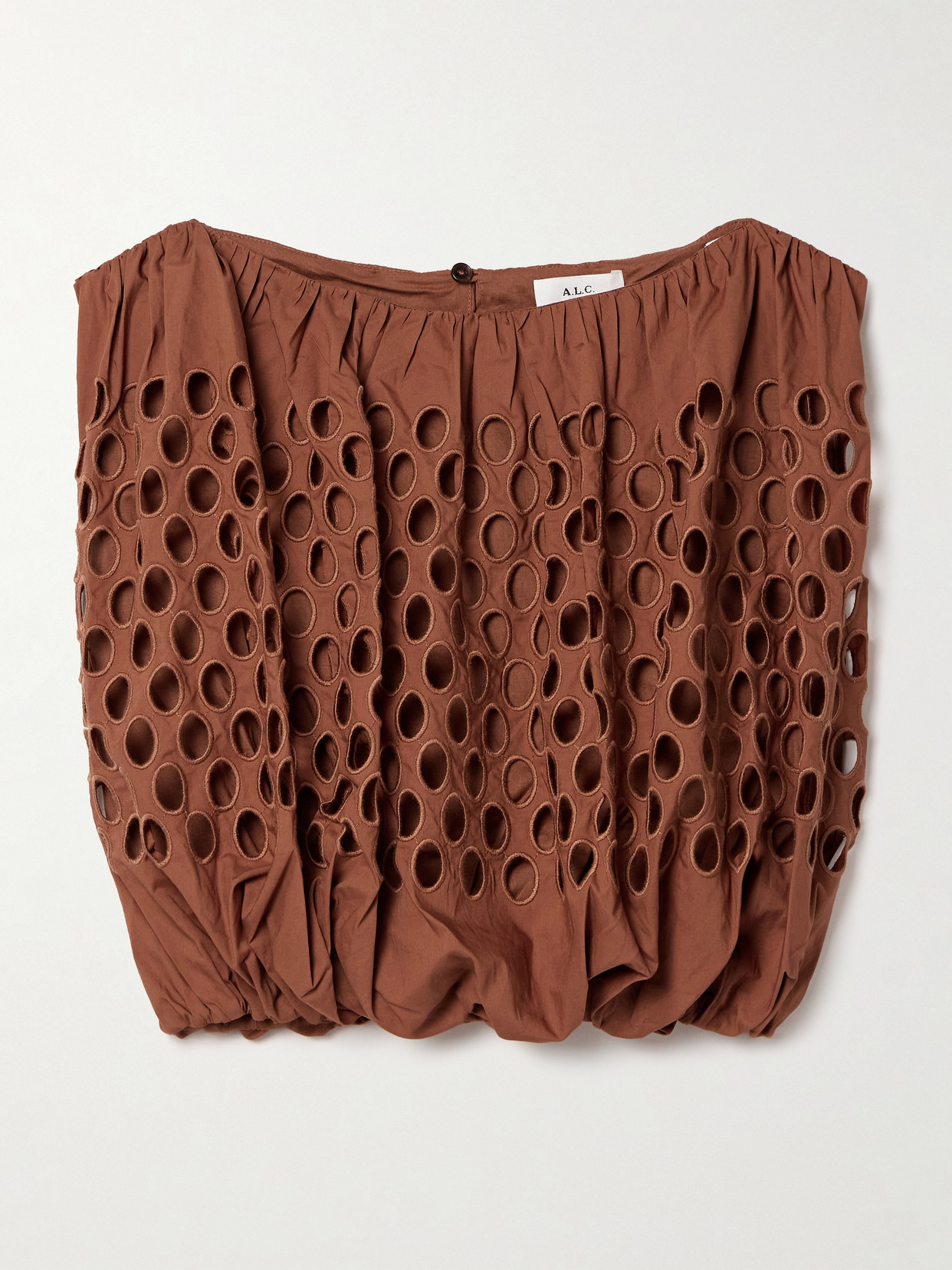 A.l.c Raina Embroidered Sleeveless Crop Top In Red