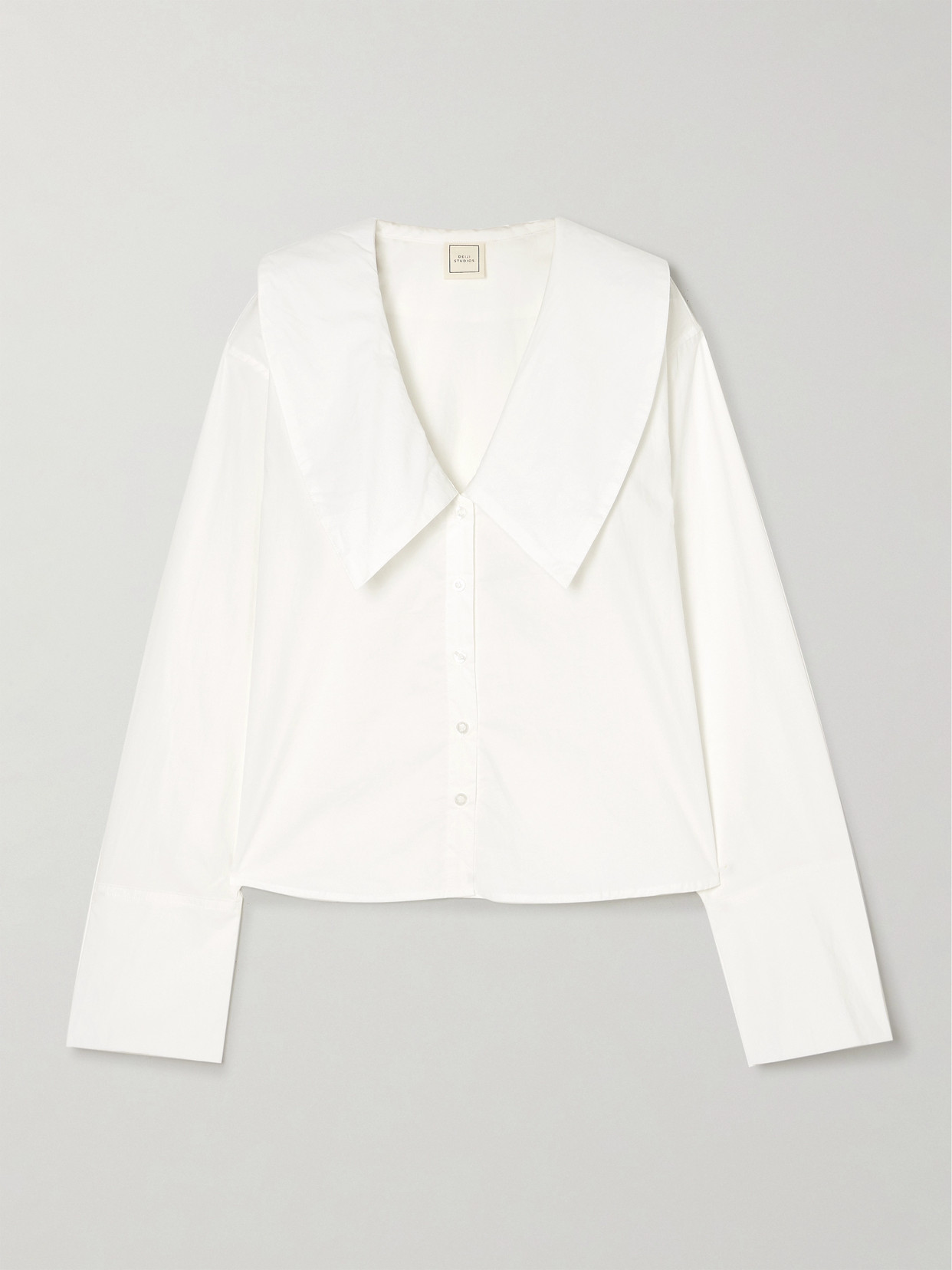 Deiji Studios Organic Cotton-poplin Shirt In White