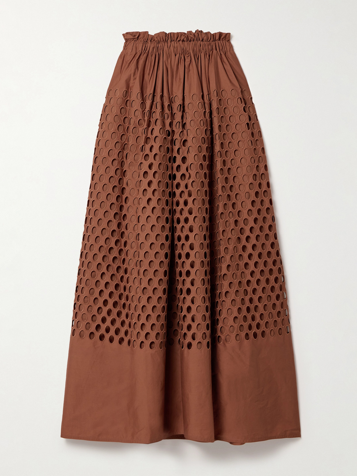 A.L.C. - Flora Broderie Anglaise Cotton Maxi Skirt - Red