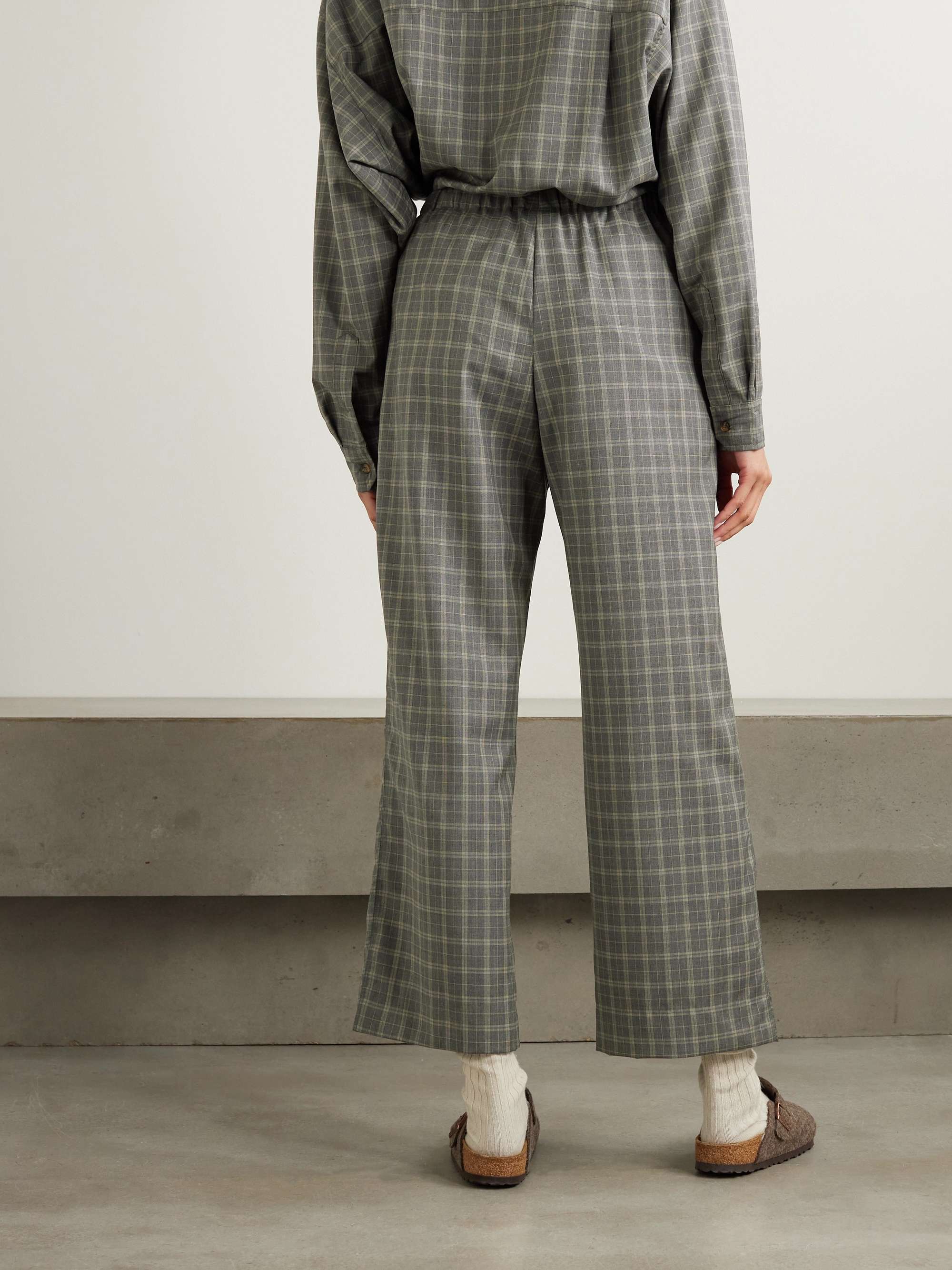 ANATOMICA TANGO PANTS BROWN CHECK WOOL メンズ｜スラックス