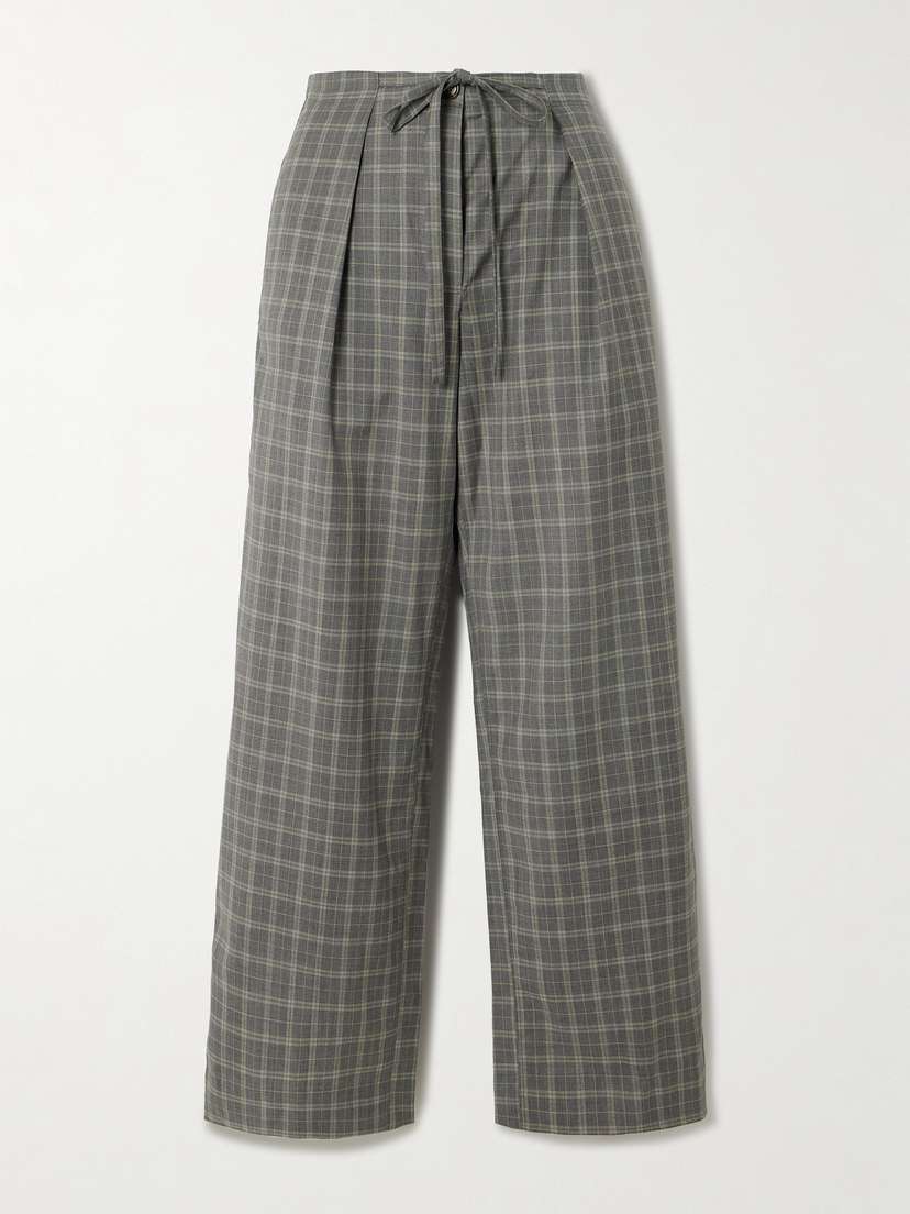 Deiji Studios Checked Wool Straight-leg Pants