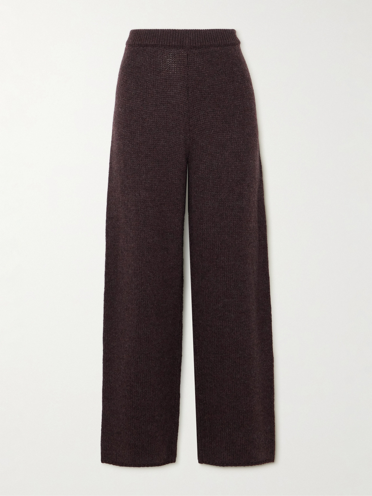 Deiji Studios Wool-blend Straight-leg Pants In Purple