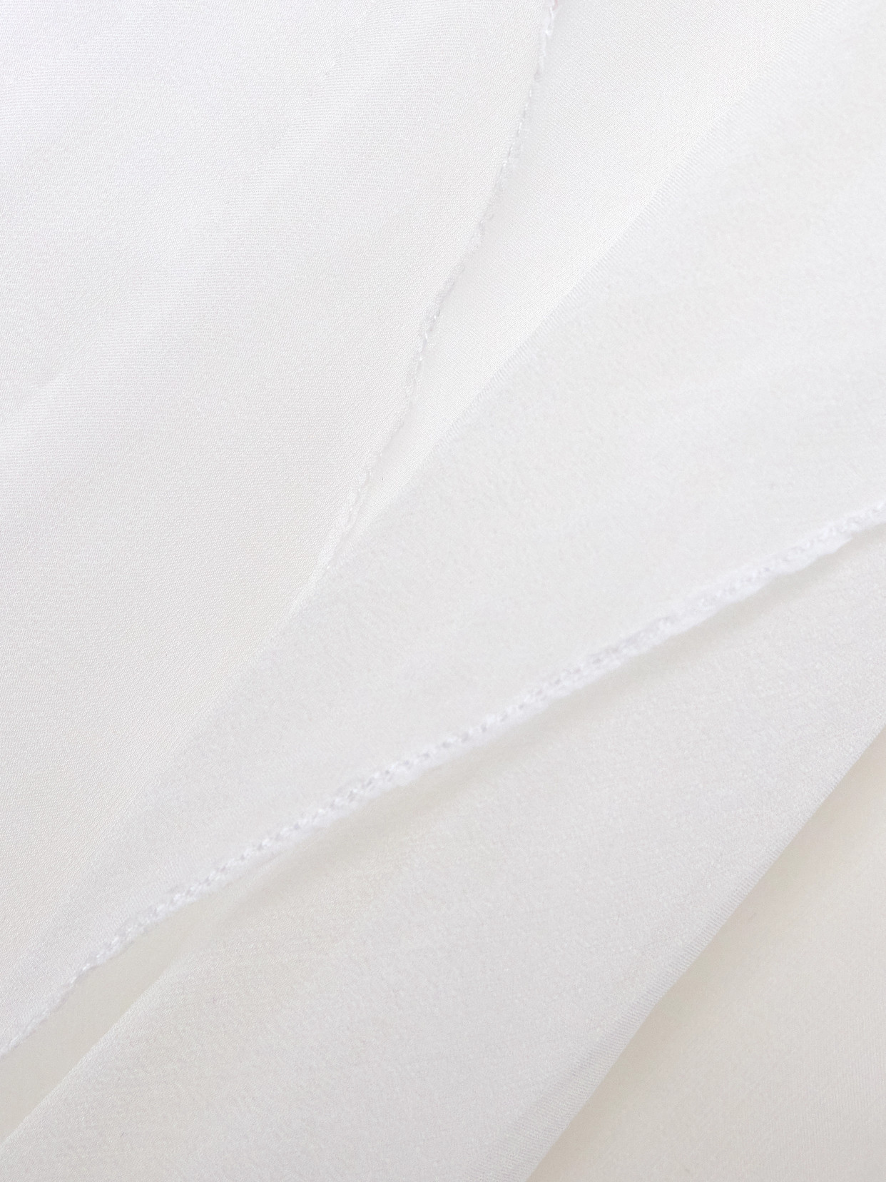 Rosamosario Belted Wrap-effect Silk-georgette Gown In White