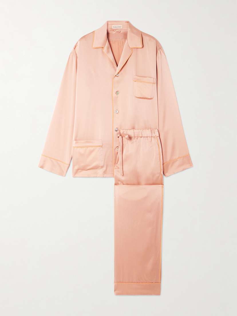 Olivia von Halle Yves Silk-satin Pajama Set