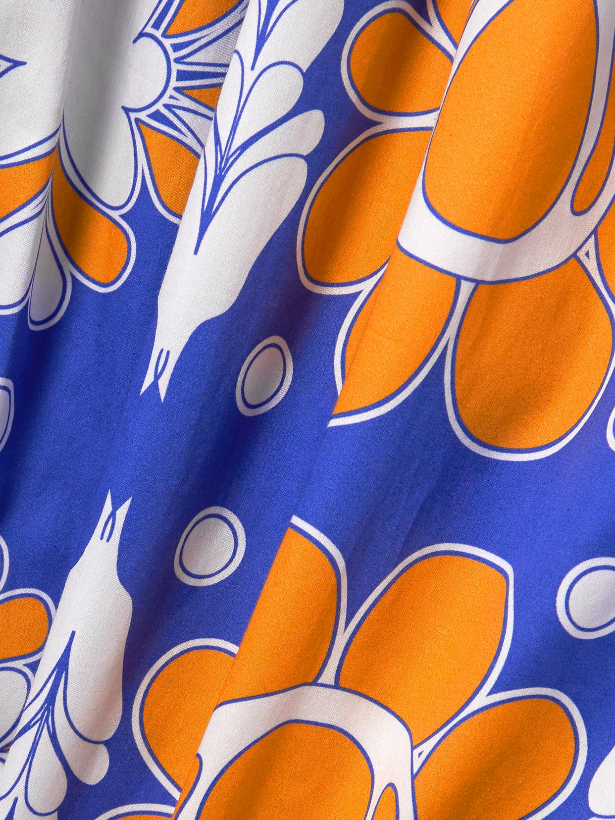 Borgo De Nor Viona Shirred Printed Cotton-poplin Midi Dress In Blue