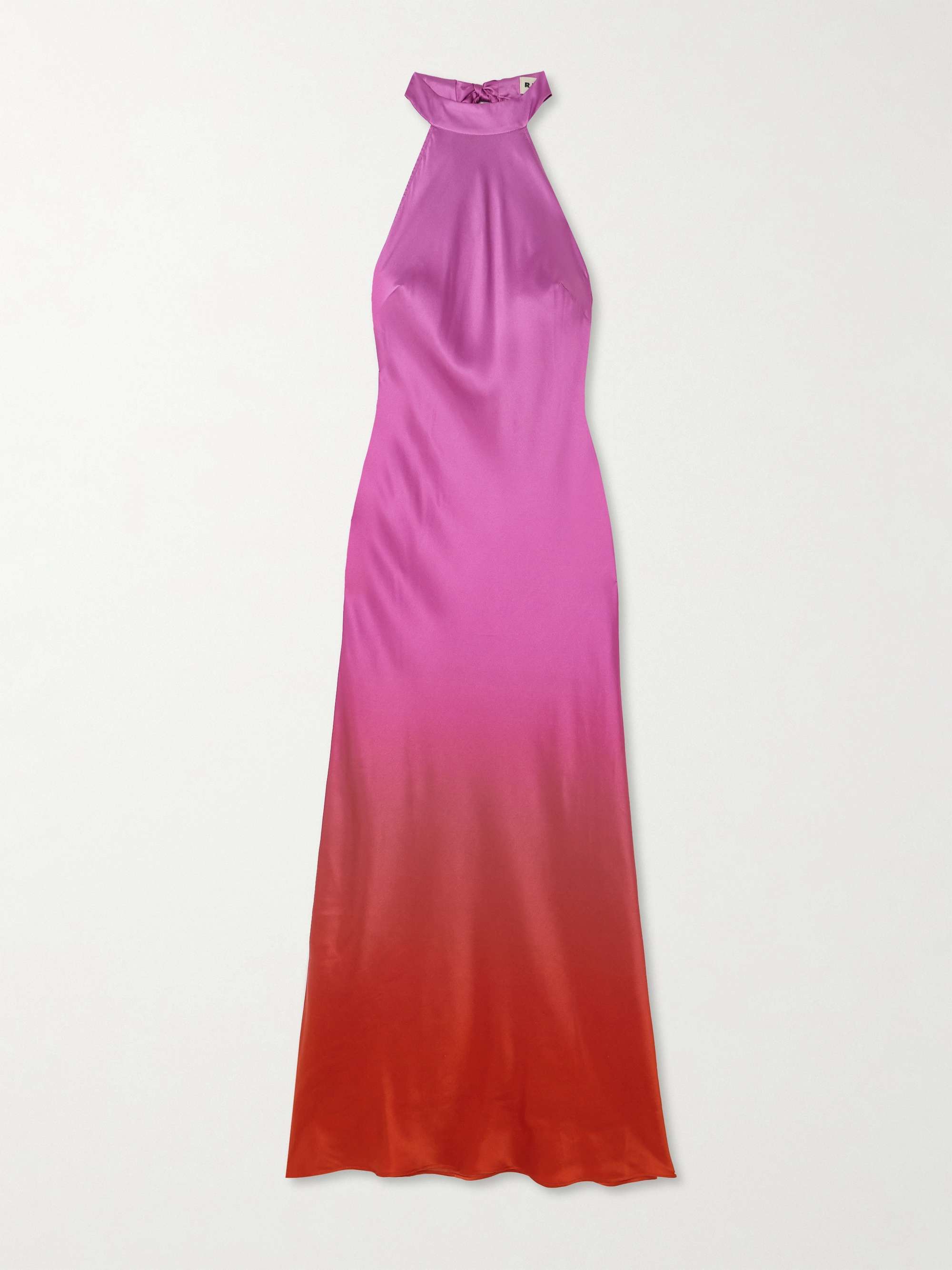 Pink Savona degrade silk gown RIXO NET A PORTER