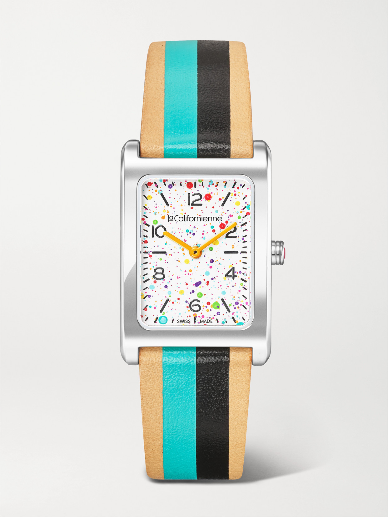 laCalifornienne - + The Dial Artist Daybreak 24mm Stainless Steel And Leather Watch - Blue