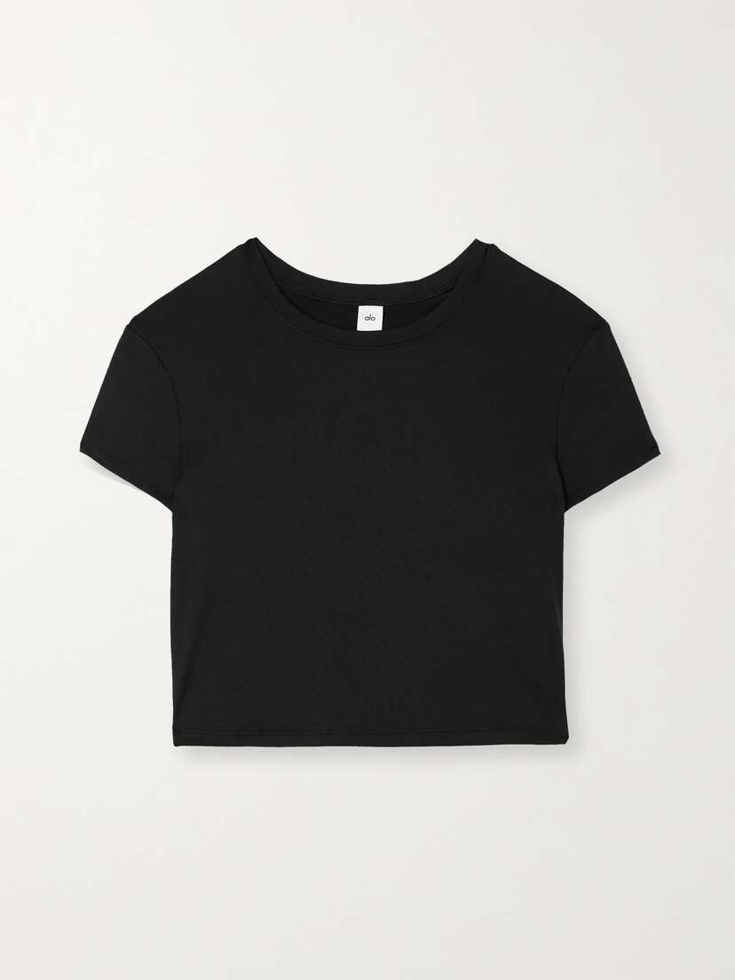 Alo Yoga Alosoft Finesse Cropped Jersey Top
