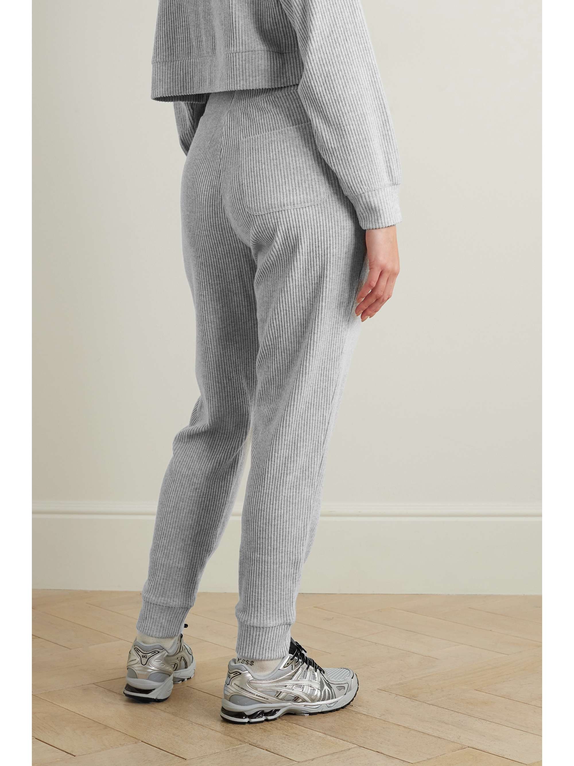 ALO YOGA Muse cropped ribbed fleece hoodie