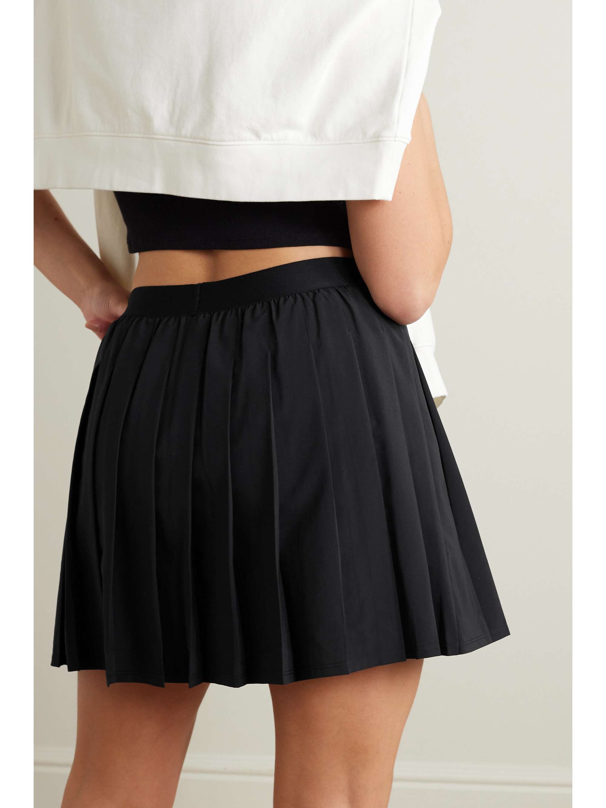 ALO YOGA Varsity pleated stretch-jersey tennis skirt
