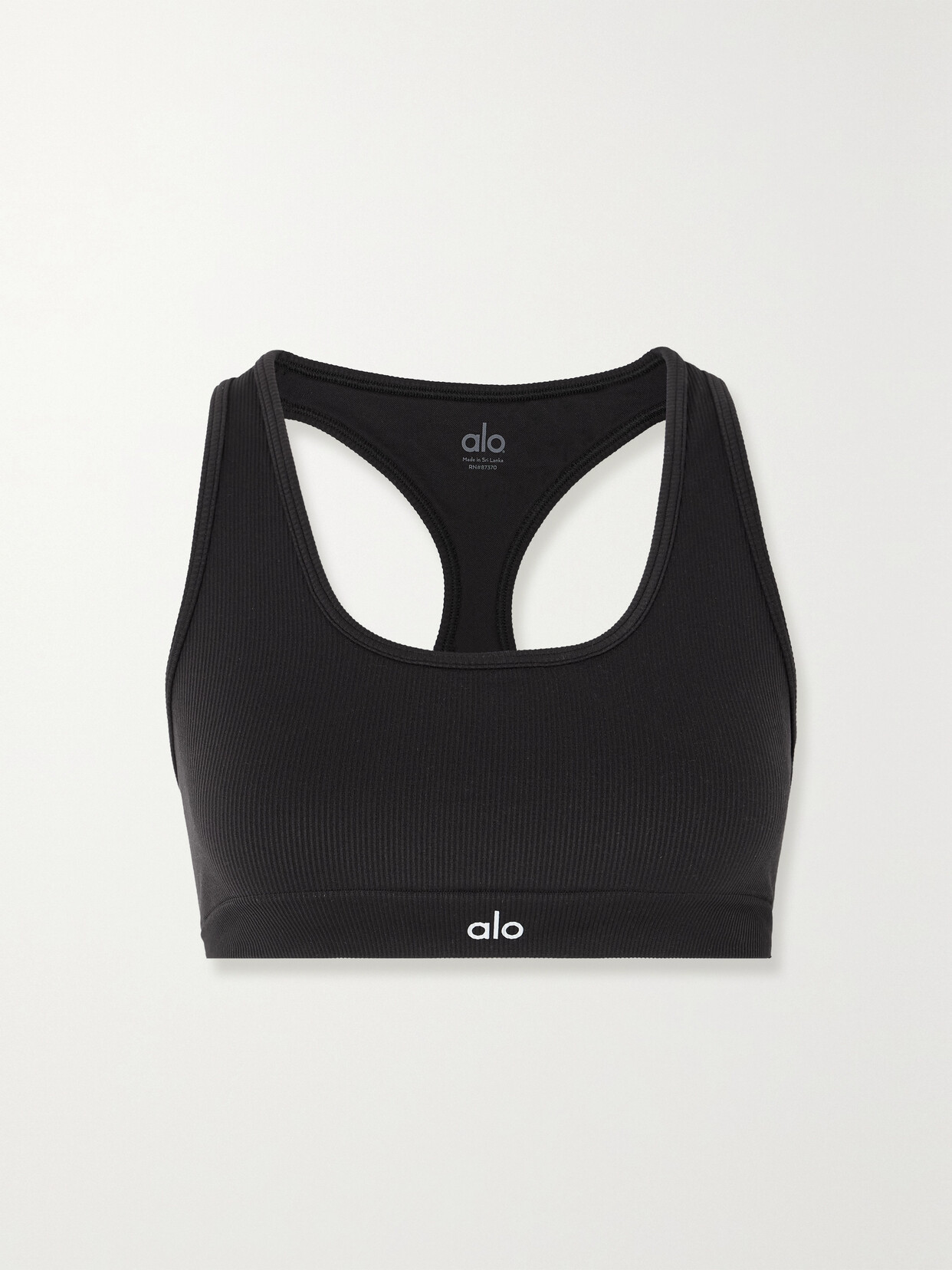 ALO YOGA Aspire cropped ribbed cotton-blend jersey tank