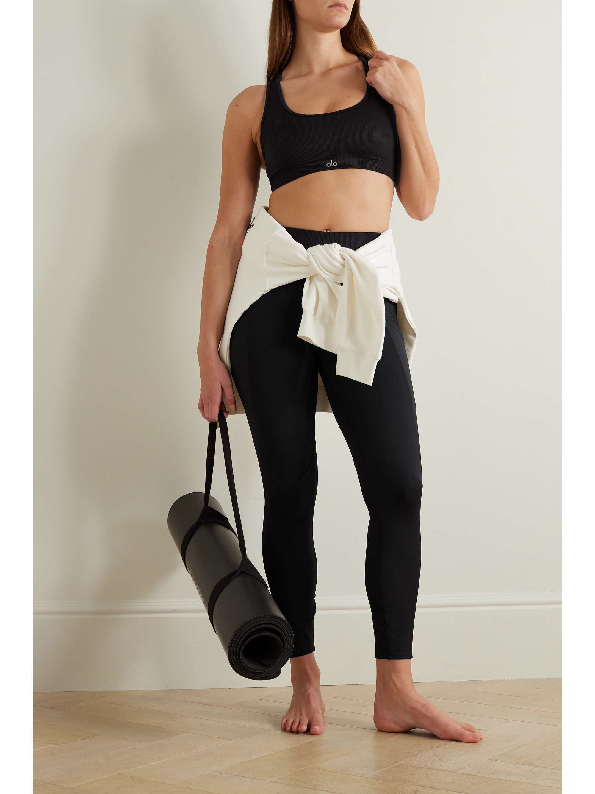 ALO YOGA Ribbed stretch sports bra | NET-A-PORTER