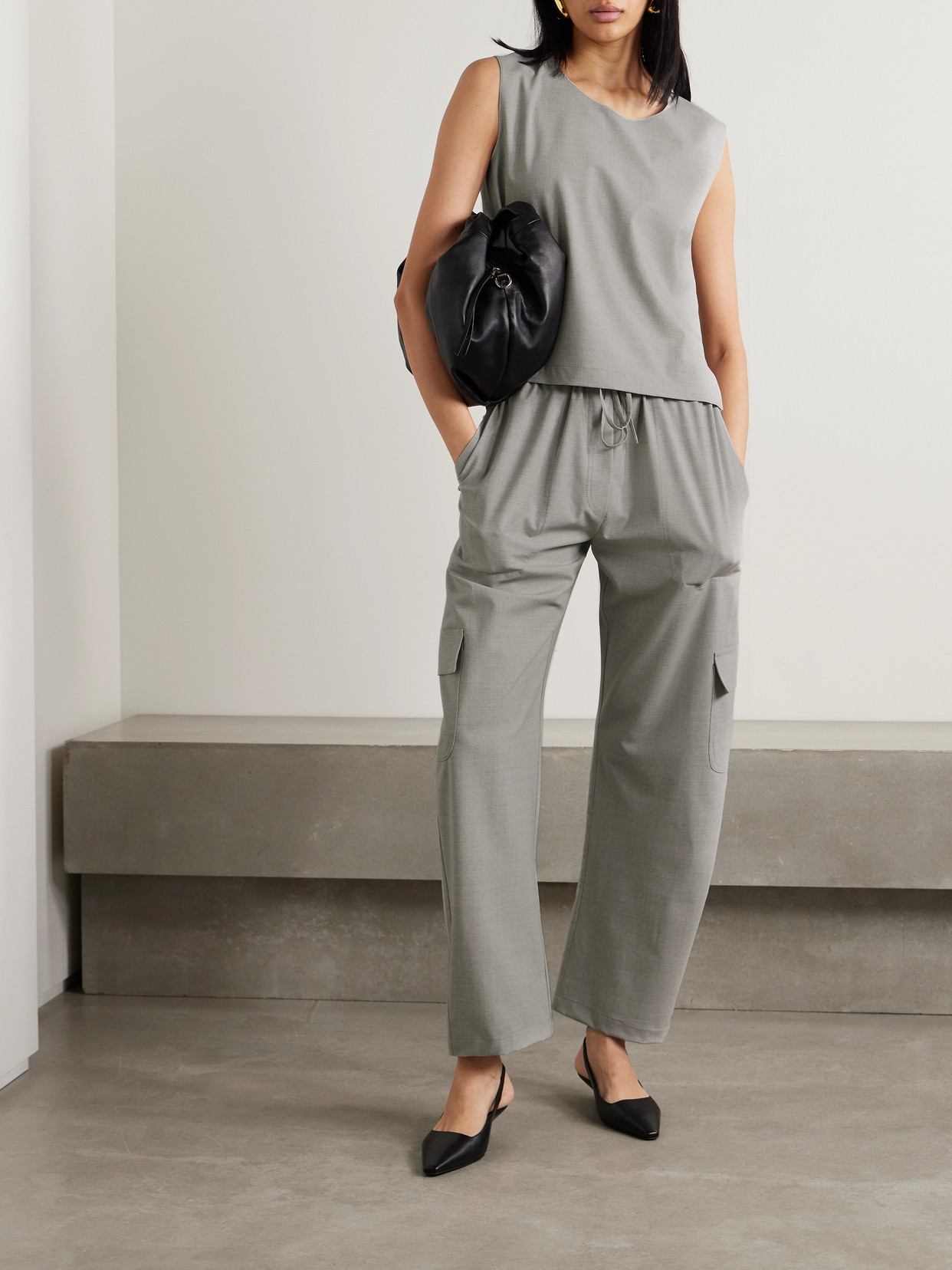 Leset Jane Wool-blend Tank In Gray