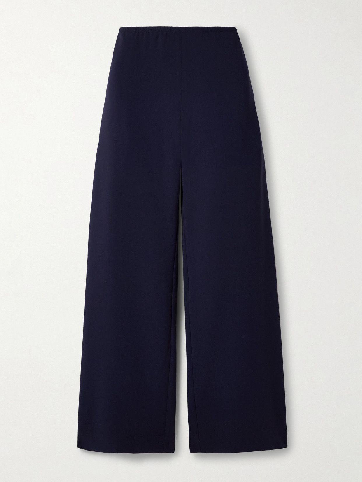 Leset Arielle Crepe Wide-leg Trousers In Blue