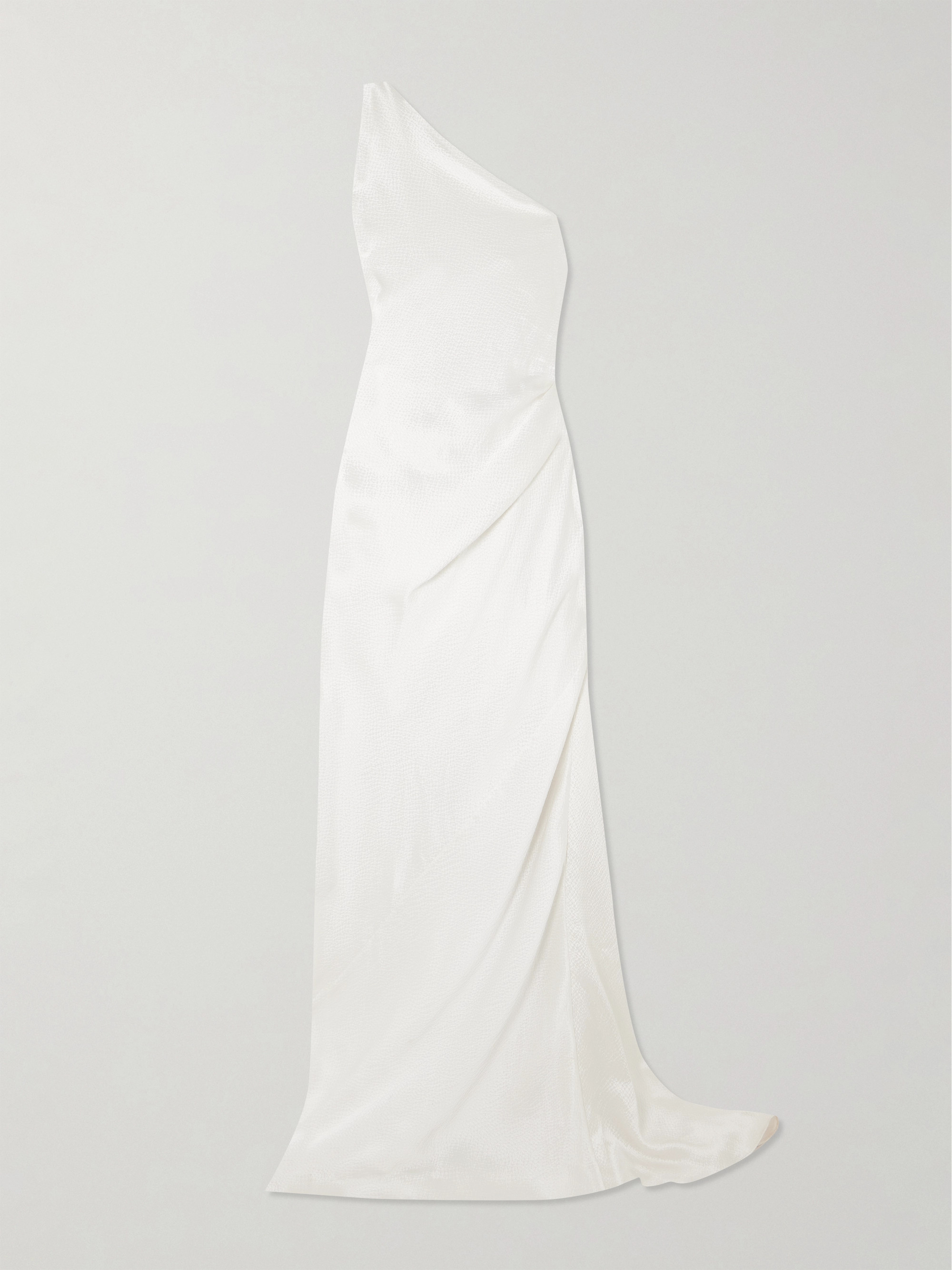 TOVE Caroline one-shoulder hammered-silk maxi dress