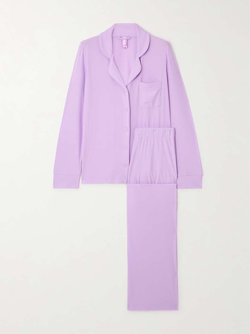 Skims Soft Lounge Rib Sleep Set - Sugar Plum