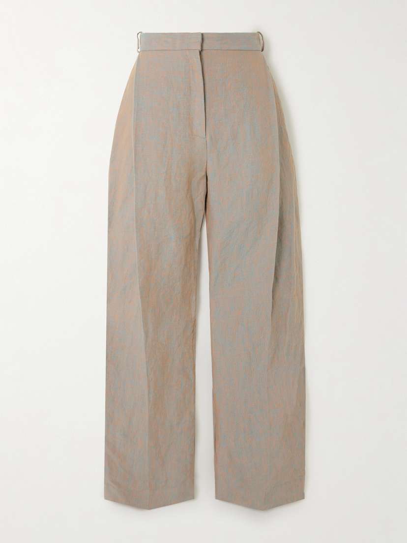 Tove Aleen Pleated Hemp Straight-leg Pants