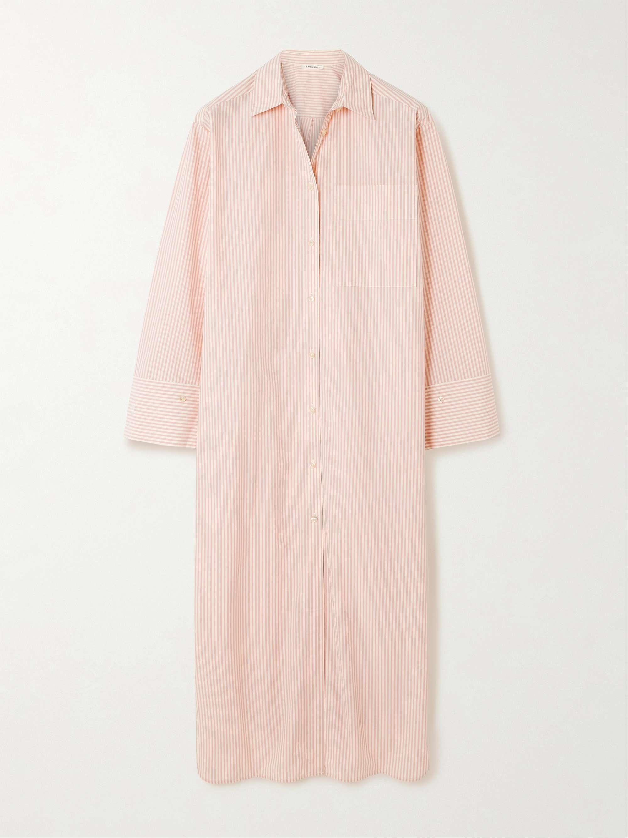 Perros striped organic cotton poplin midi dress