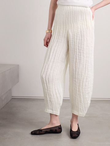 By Malene Birger Mikele organic linen-gauze wide-leg pants