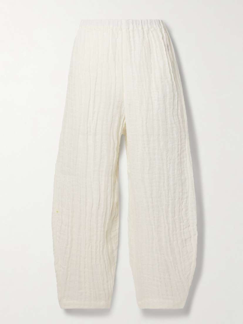 By Malene Birger Mikele Organic Linen-gauze Wide-leg Pants