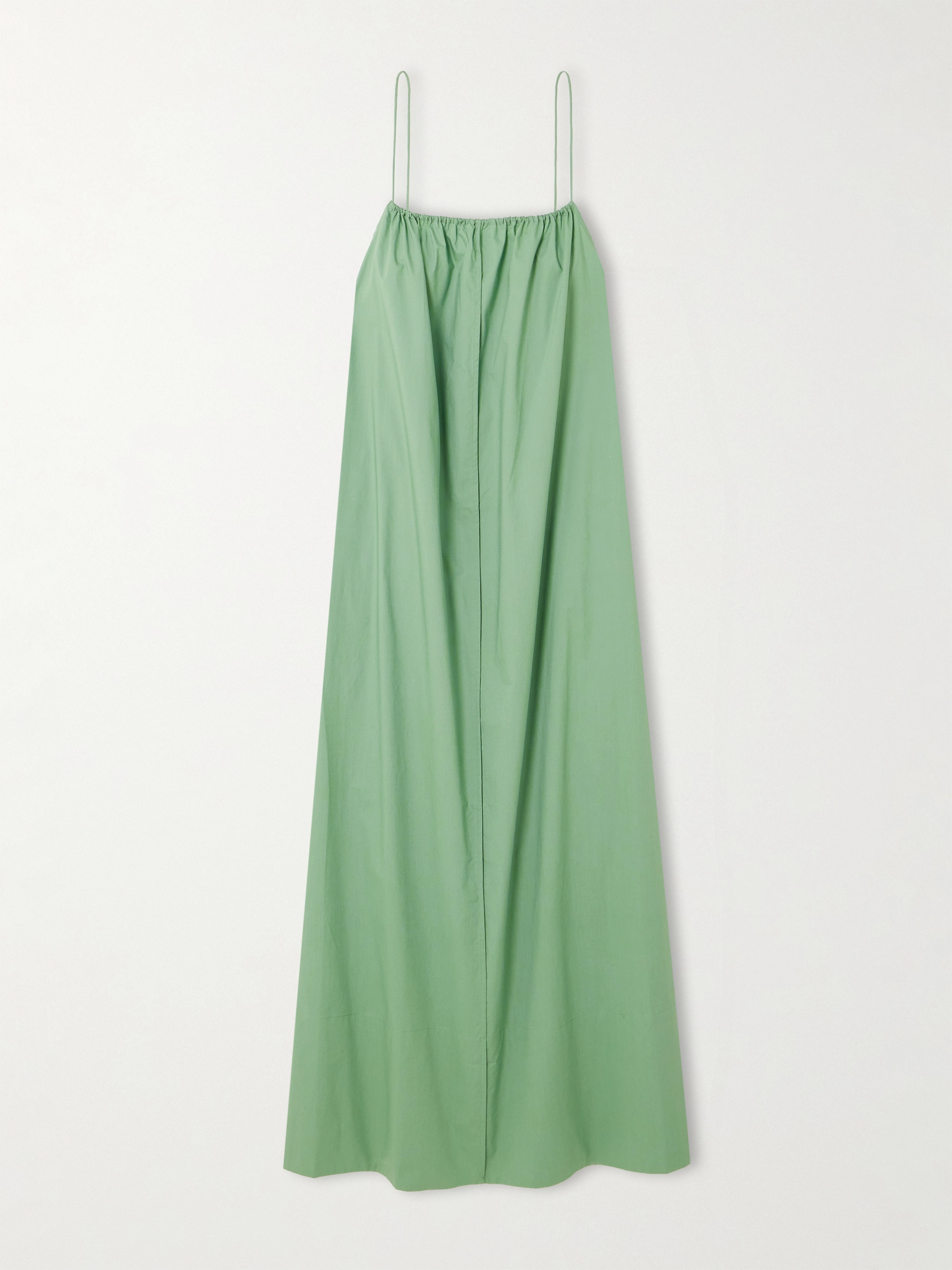 By Malene Birger - Lanney gathered organic cotton-poplin maxi dress | Plush