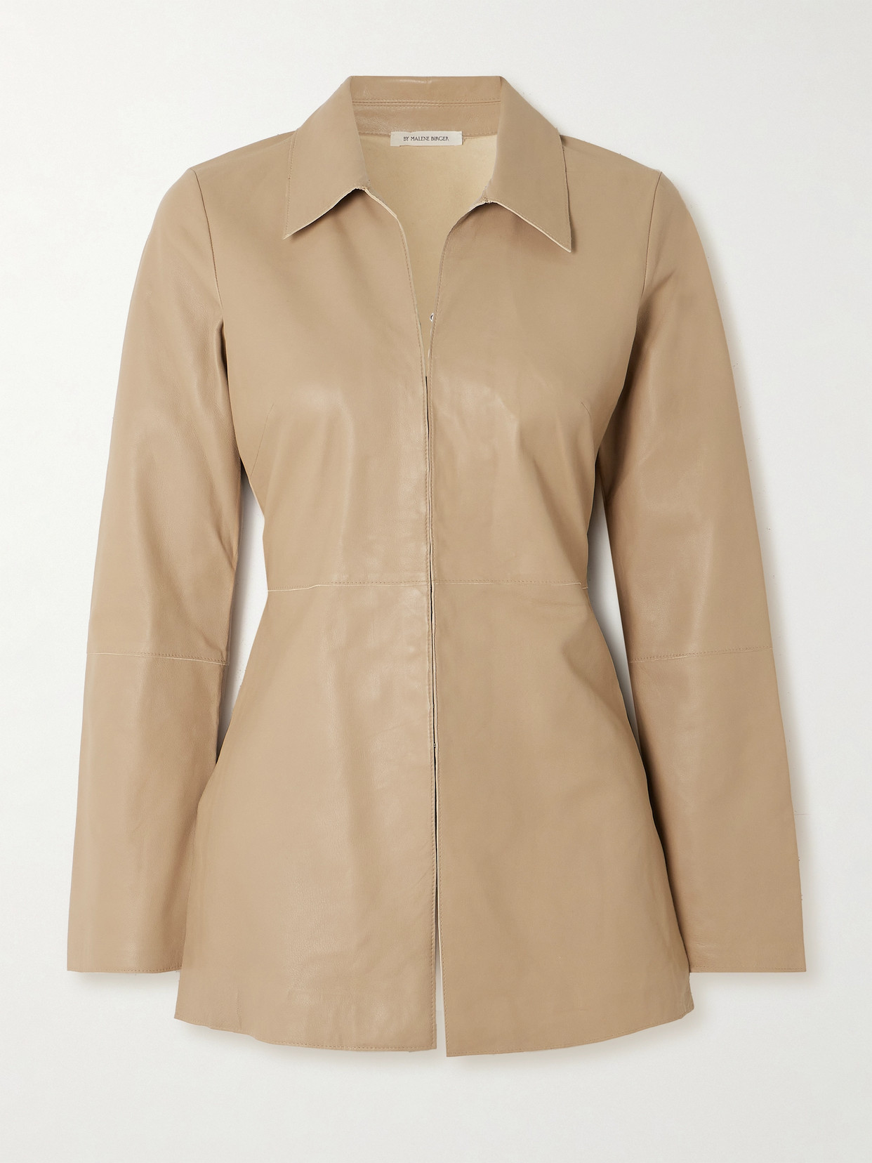 By Malene Birger - Alleys Paneled Leather Jacket - Neutrals