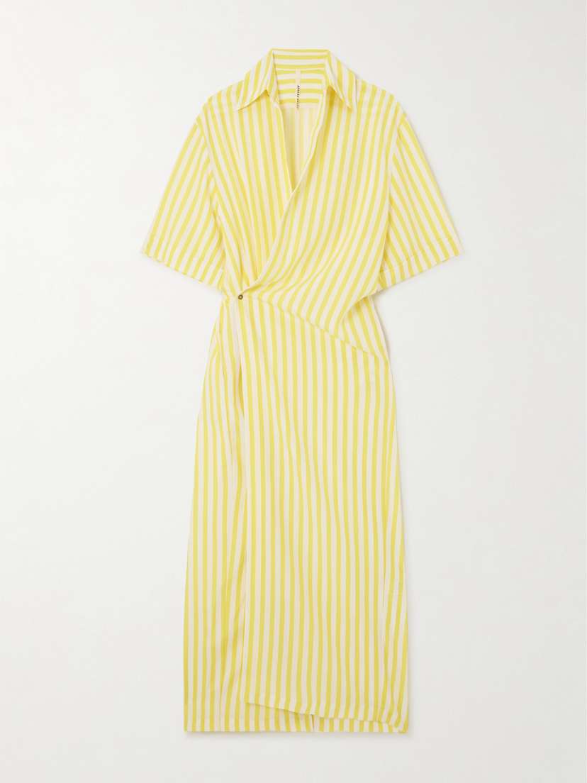 Petar Petrov Striped Silk-crepon Maxi Dress